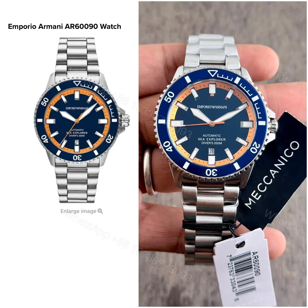 View 2 of Emporio Armani Sea Explorer AR60090 Automatic