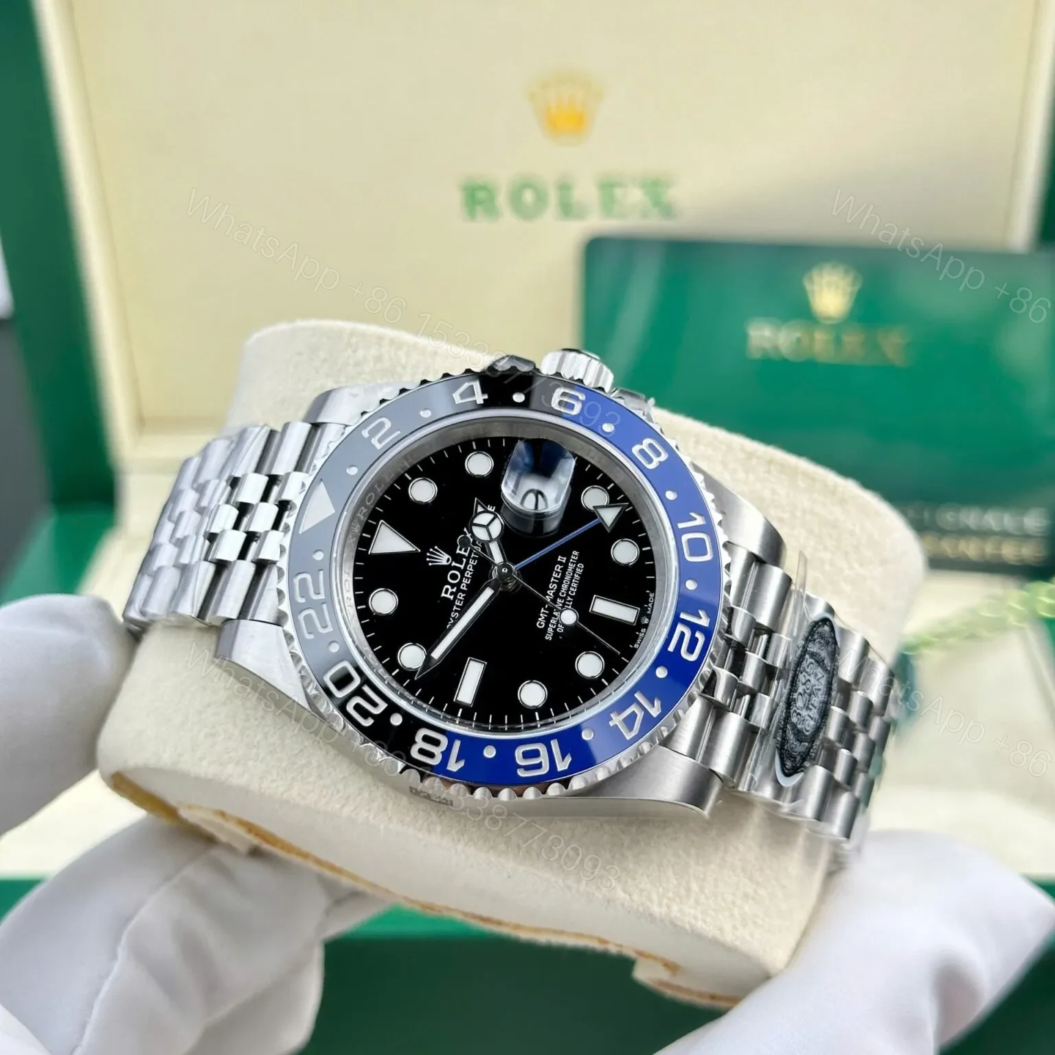 View 4 of Superclone Rolex GMT-Master II Black Dial 126710BLNR “Batgirl”