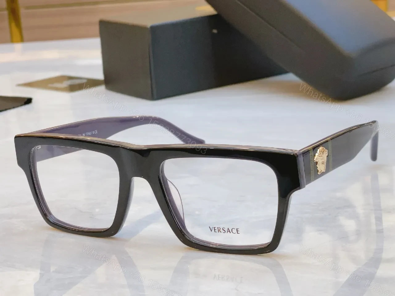 View 6 of Clear Acetate Rectangle Frames – Subtle Shine, Everyday Luxury