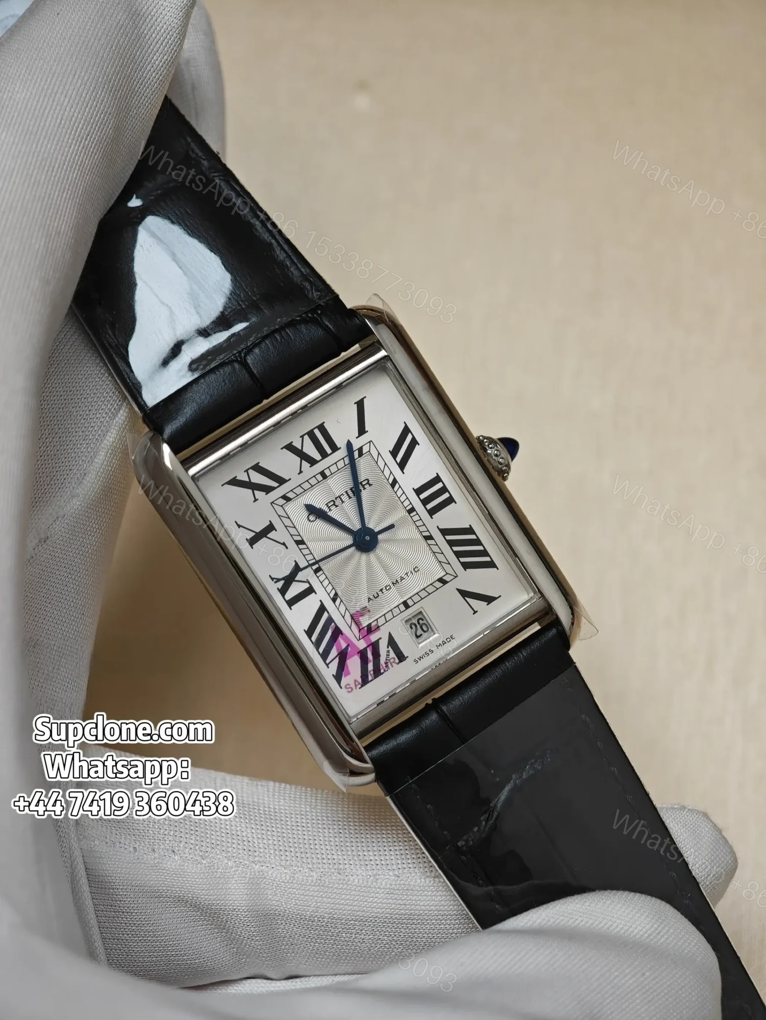 Cartier Tank WSTA0141 41×31mm Super Clone Automatic Replica Leather Strap — view 1