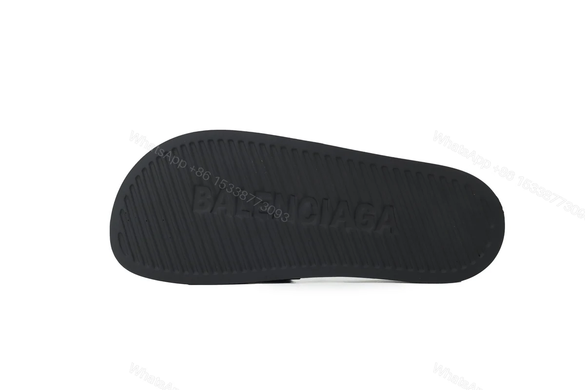 View 3 of Balenciaga Round-Toe One-Strap Slippers
