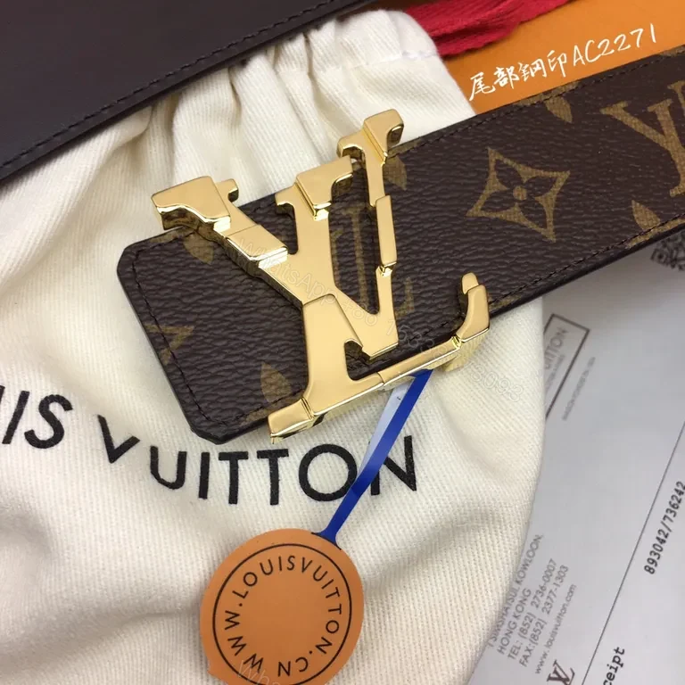 View 5 of Iconic Monogram Belt with Gold LV Buckle â€“ Everyday Luxury
