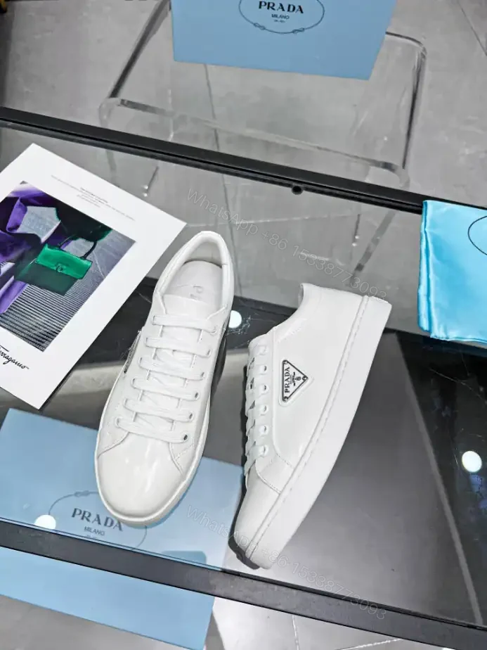 View 3 of PRADA BRUSHED LEATHER SNEAKERS – PRD045