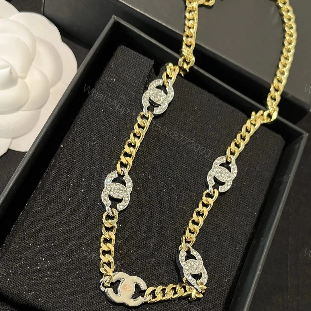 View 4 of Chanel Choker Metals And Stone Grains Gold Silver And Transparent