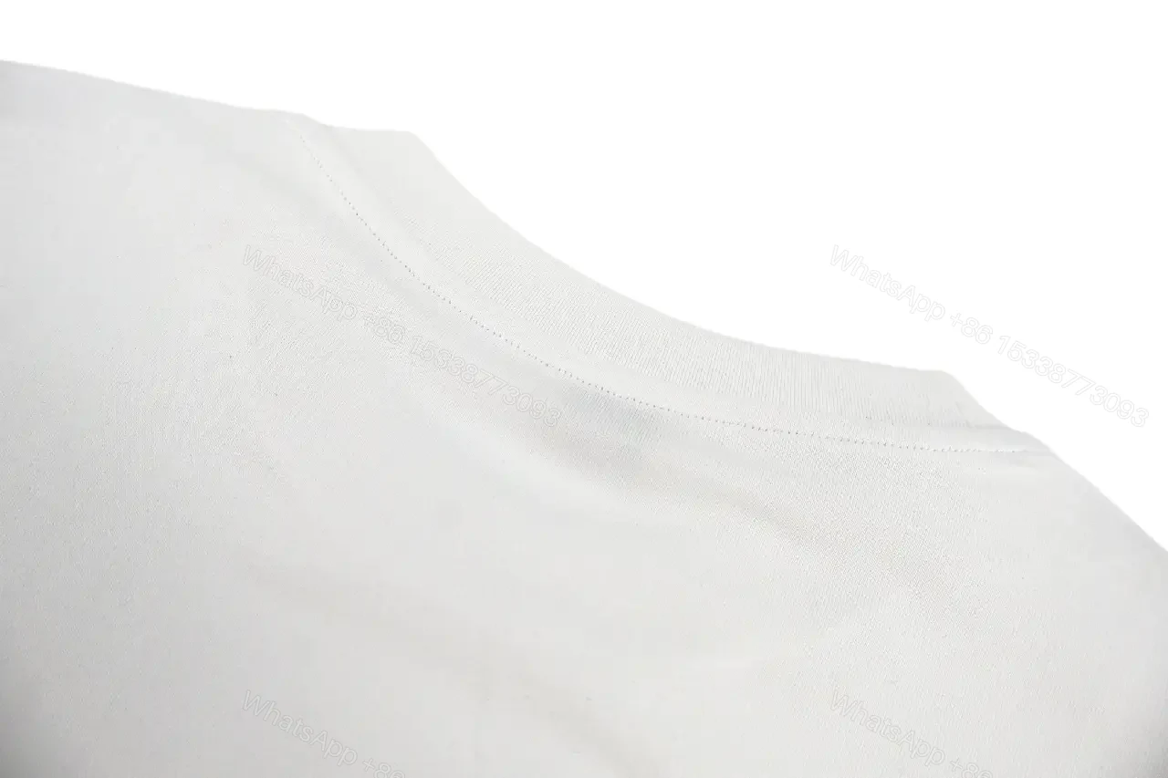View 3 of Lux White Cotton Minimal Tee with Subtle Chest Logo