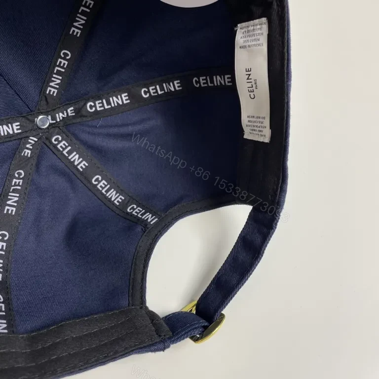 View 2 of Navy CELINE-Inspired Cap: Minimalist Luxury Baseball Hat