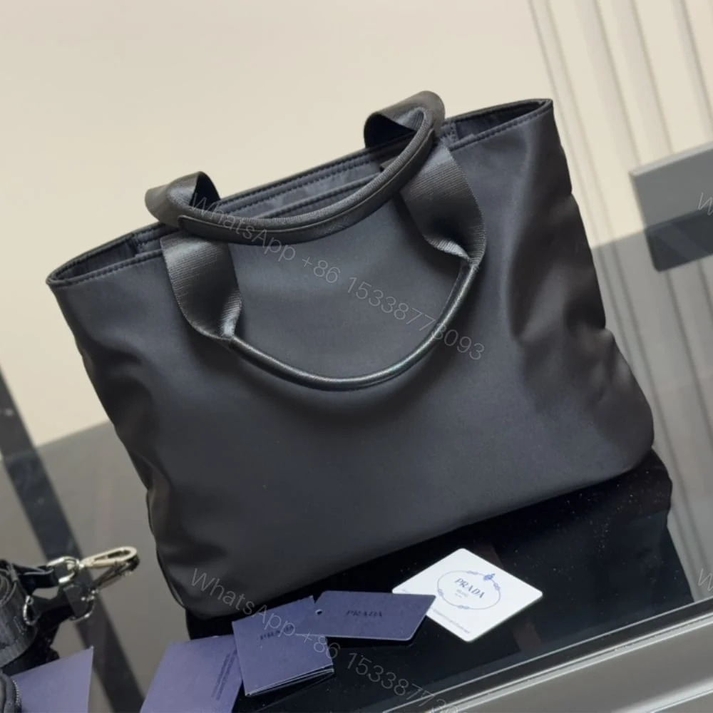 View 7 of Prada Re Nylon Tote Bag Black 32Cm 1BG354 RV44 F0002 V B1M
