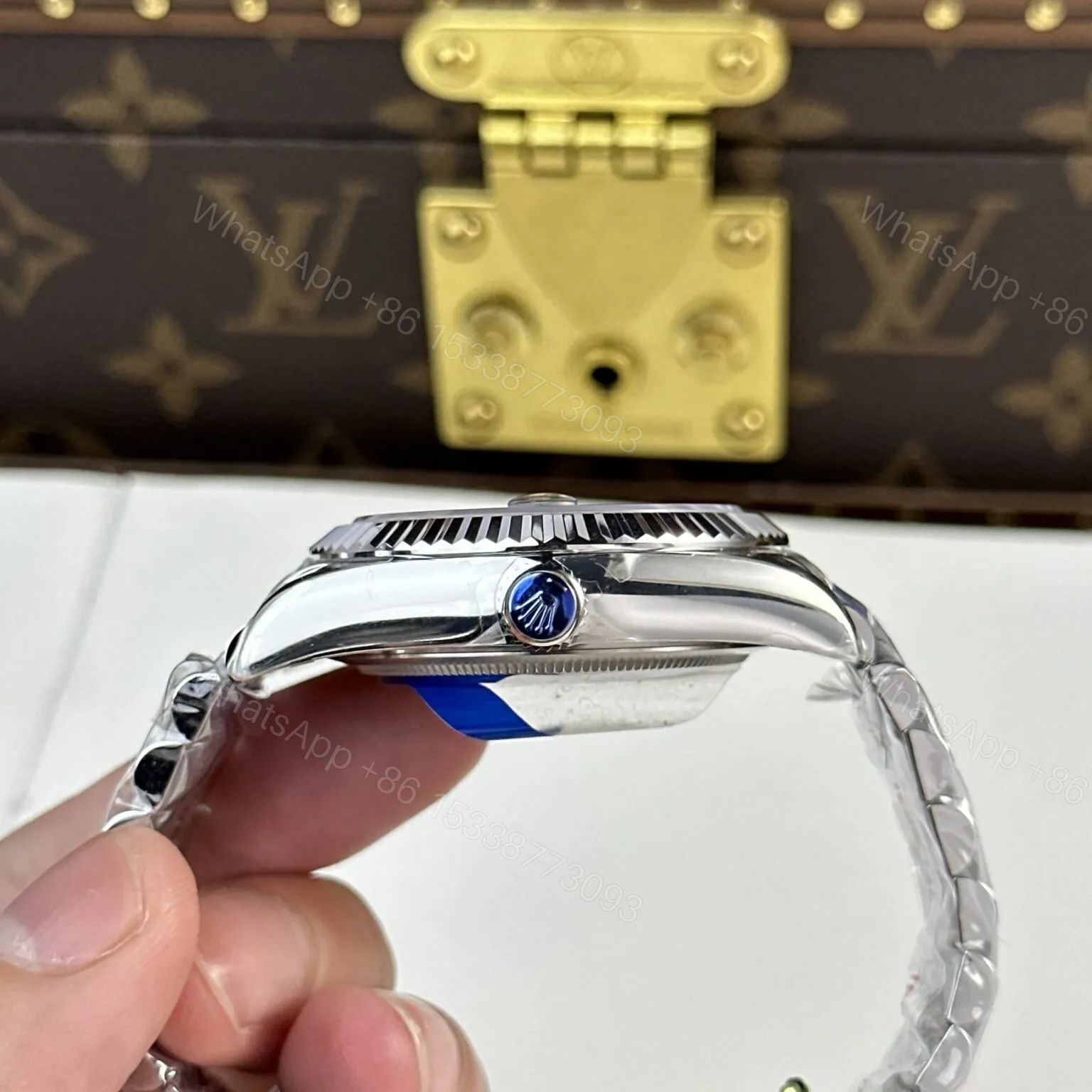 View 5 of Superclone Rolex Sky-Dweller Bright blue Dial 336934 Jubilee