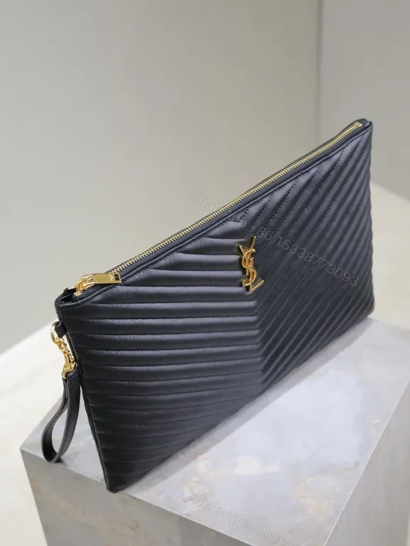View 7 of Chic Quilted Clutch â€“ Leather, Luxury Style, YSL-Inspired