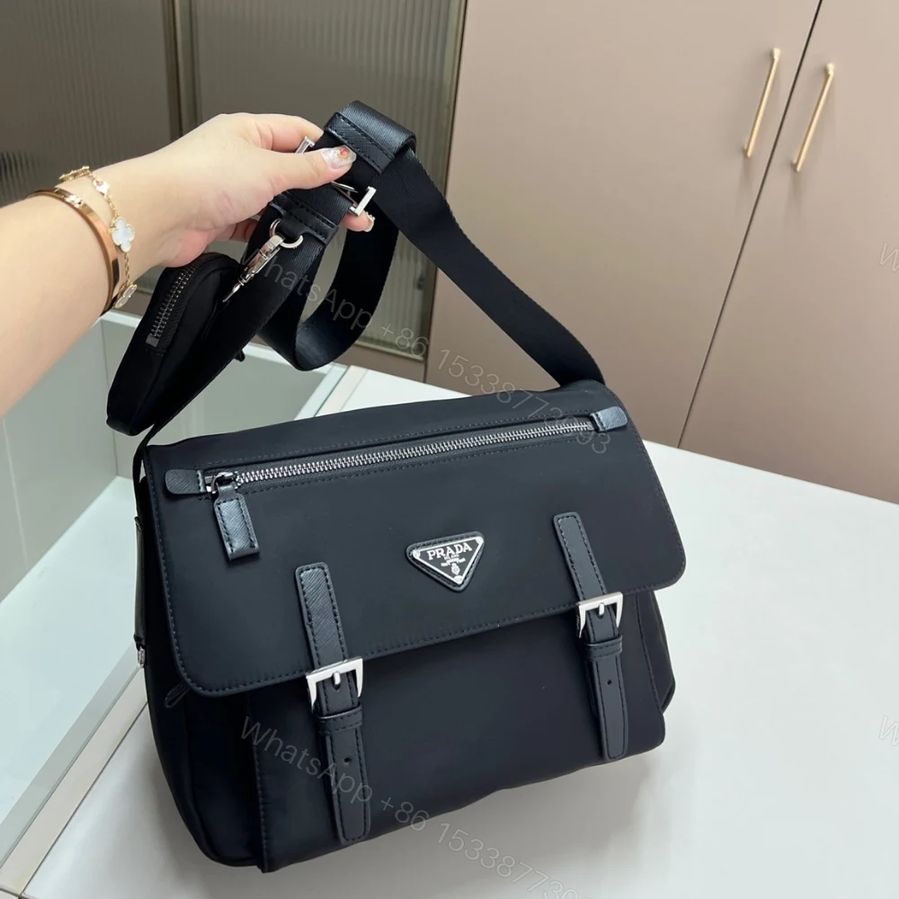 View 3 of Prada Re Nylon Shoulder Bag Black 30Cm
