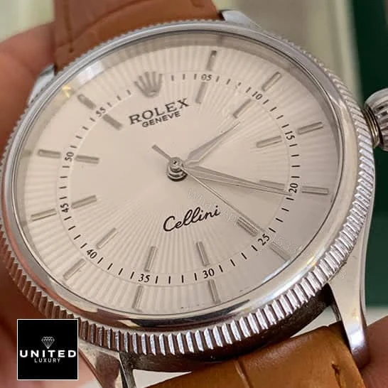 View 4 of Rolex Cellini Danaos 4233 White Dial Replica
