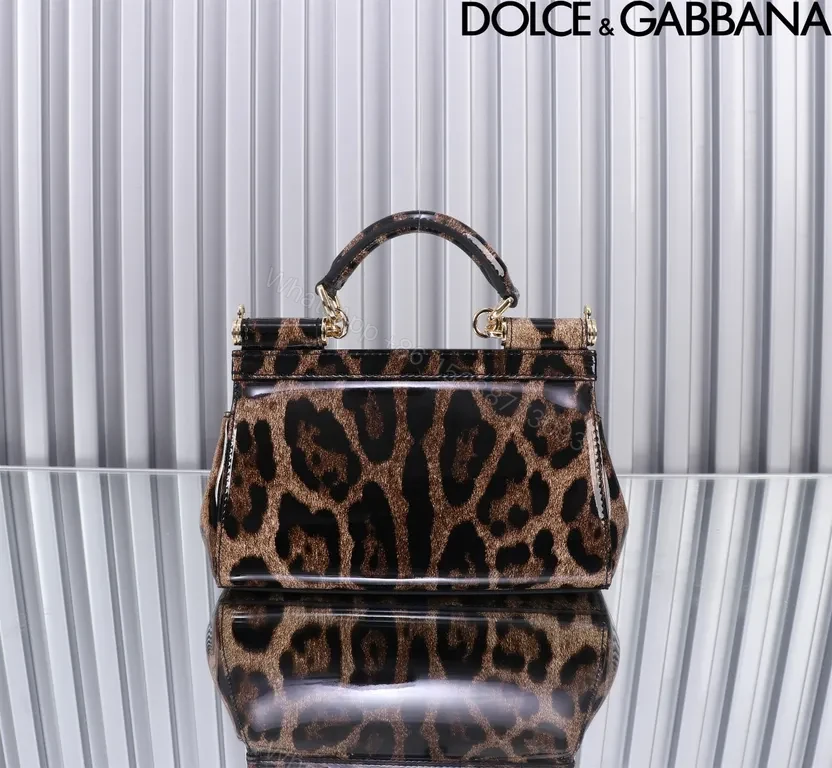 View 2 of Leopard-Patent Satchel: Chic Dolce & Gabbana Handbag