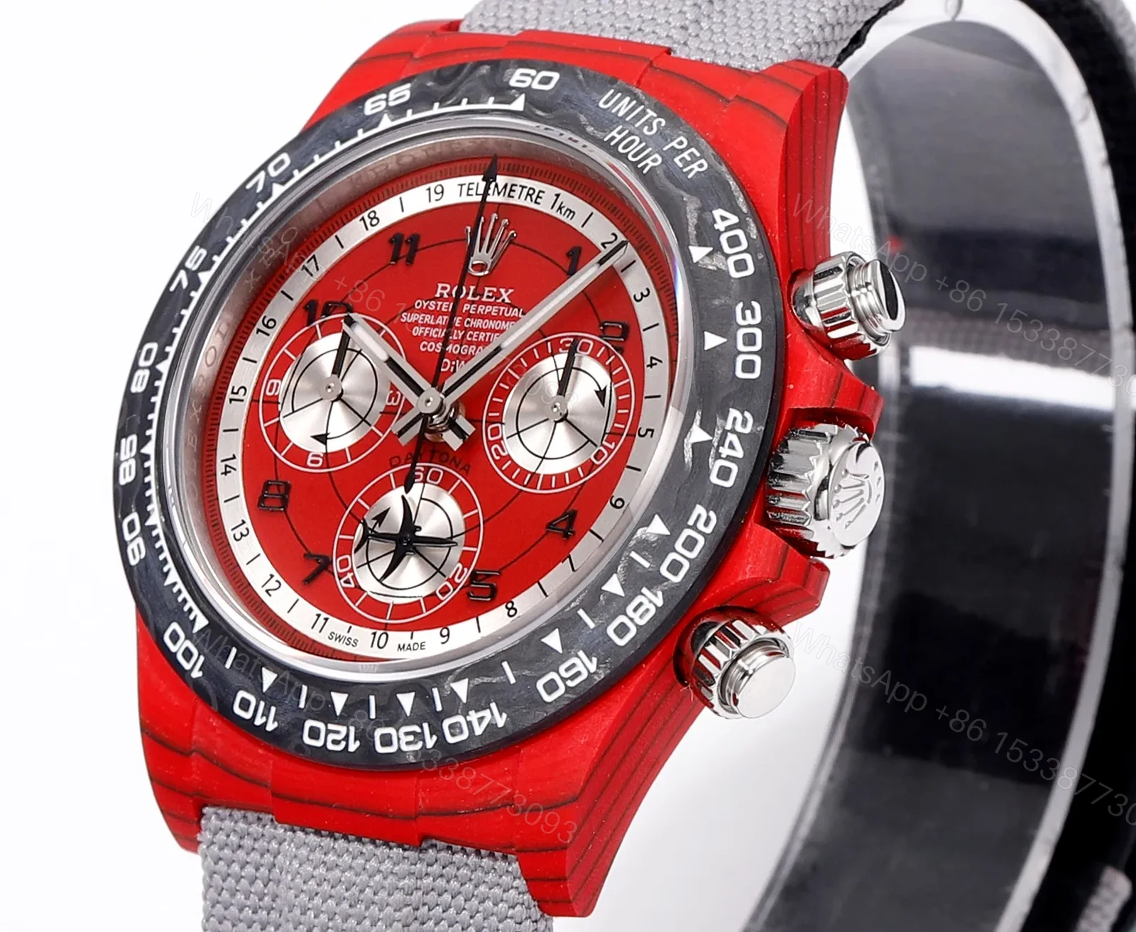 View 3 of BL Factory Clean Factory TW Rolex Daytona Carbon Fiber Red Watch