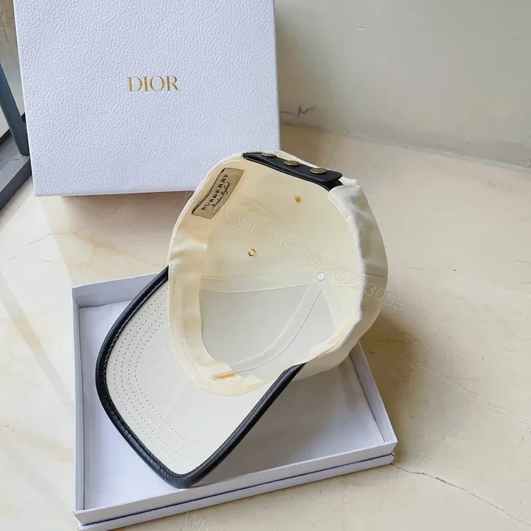 View 6 of Cream Burberry-Inspired Cap: Premium Cotton, Subtle Shine, Unisex