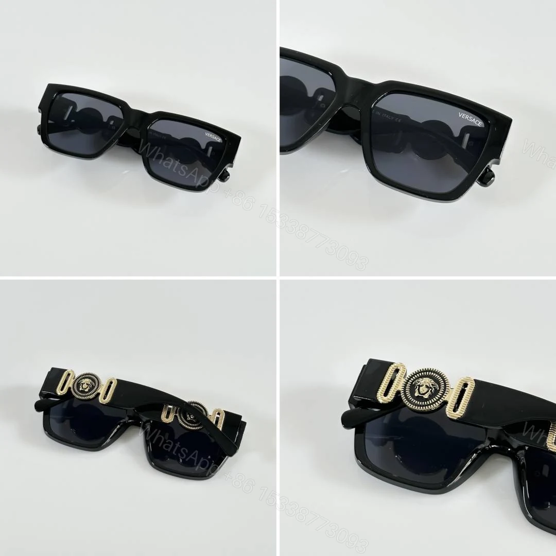 View 2 of First Copy Versace 4483 Gold Black Sunglasses
