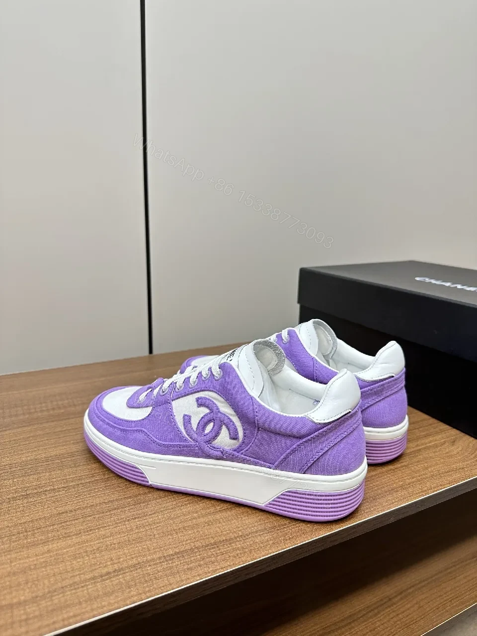 View 7 of Lavender & White Suede High-Tops: Luxe Everyday Comfort