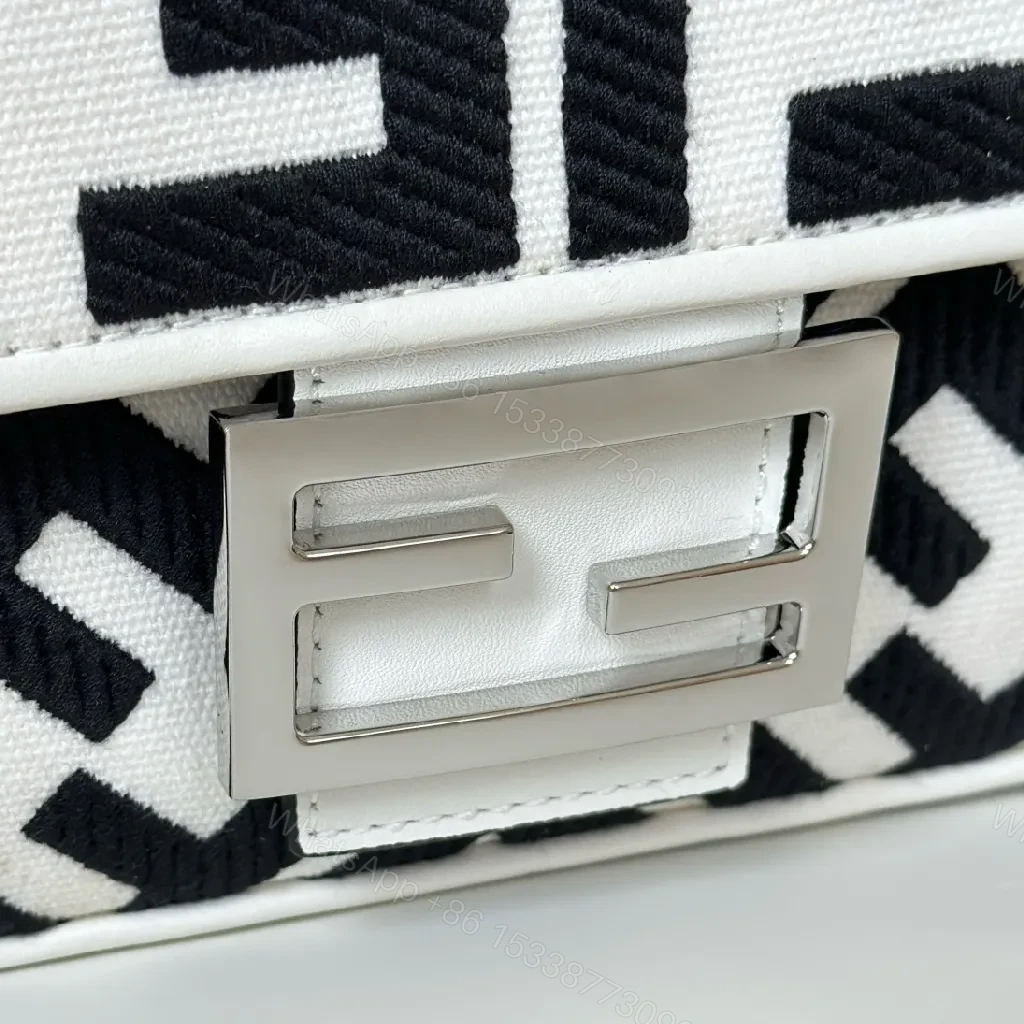 View 5 of Bold Monochrome Messenger: Graphic Pattern, Everyday Luxury Bag