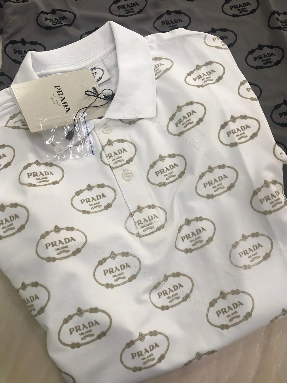 View 9 of First Copy PRADA Premium Imported Fabric Polos