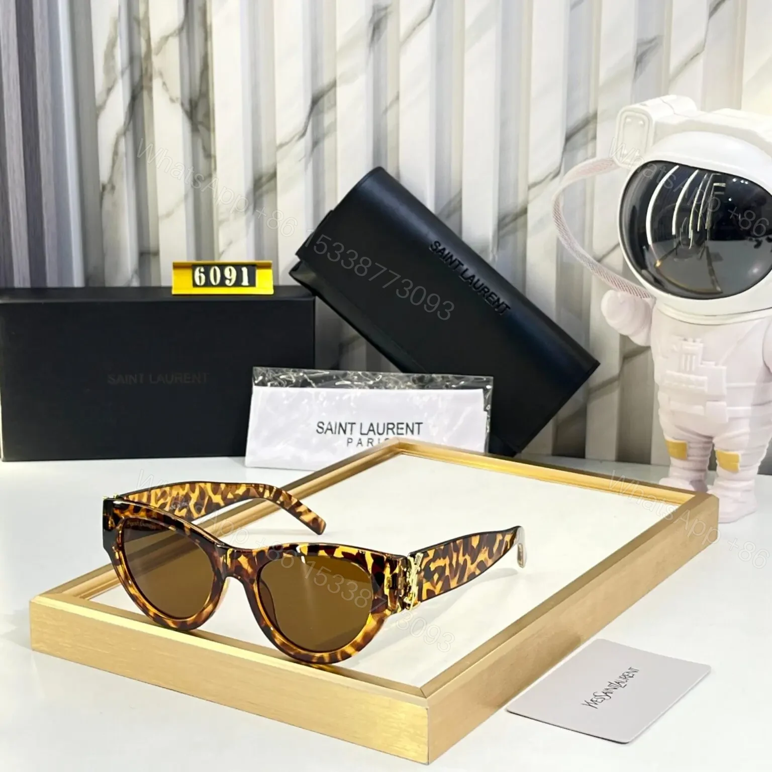 Ysl C09B60-2 Sunglasses Black UV Protection — view 1