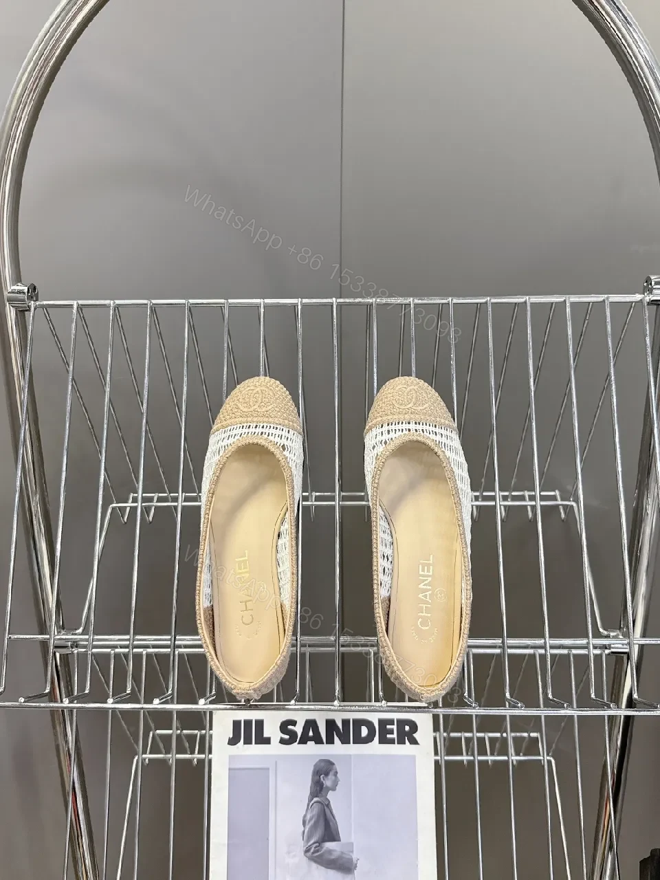View 6 of Textured Linen Espadrille Mules – Quilted Couture Comfort