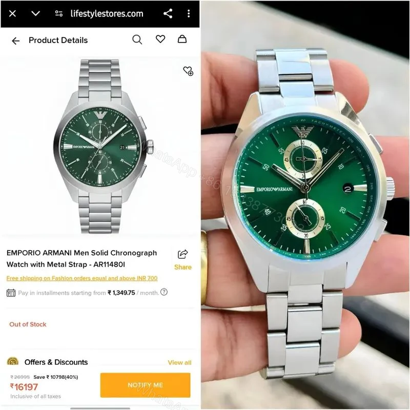 View 6 of First Copy Armani Watch Collection