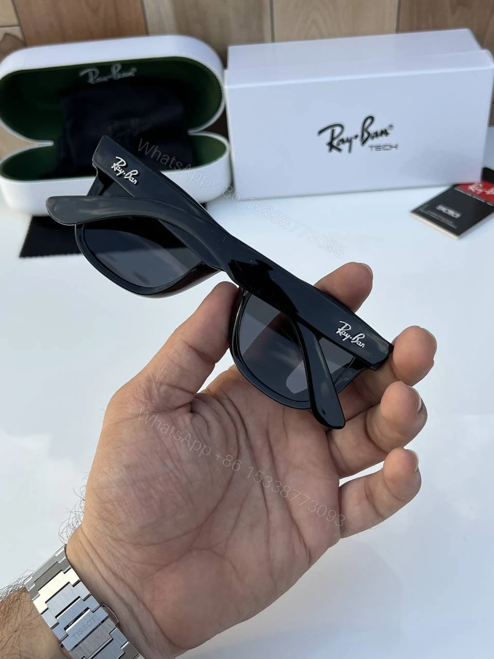 View 4 of First Copy Rayban 0502 Black Premium Quality Stylish Sunglasses