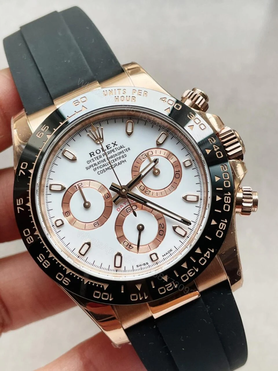 View 6 of BTF factory 1:1 Rolex Daytona 116515 RG Best Edition White Dial SA4130