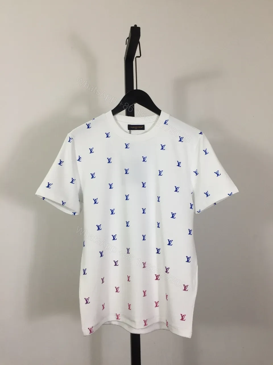 White Monogram Tee: Subtle Luxe, Premium Cotton Knit Tee — view 1