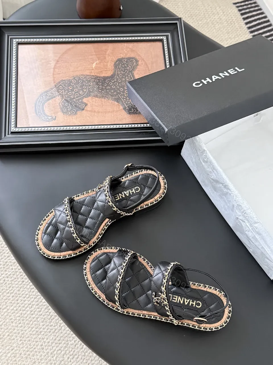 View 4 of Quilted Leather Sandals: Luxe Comfort, Block Heel