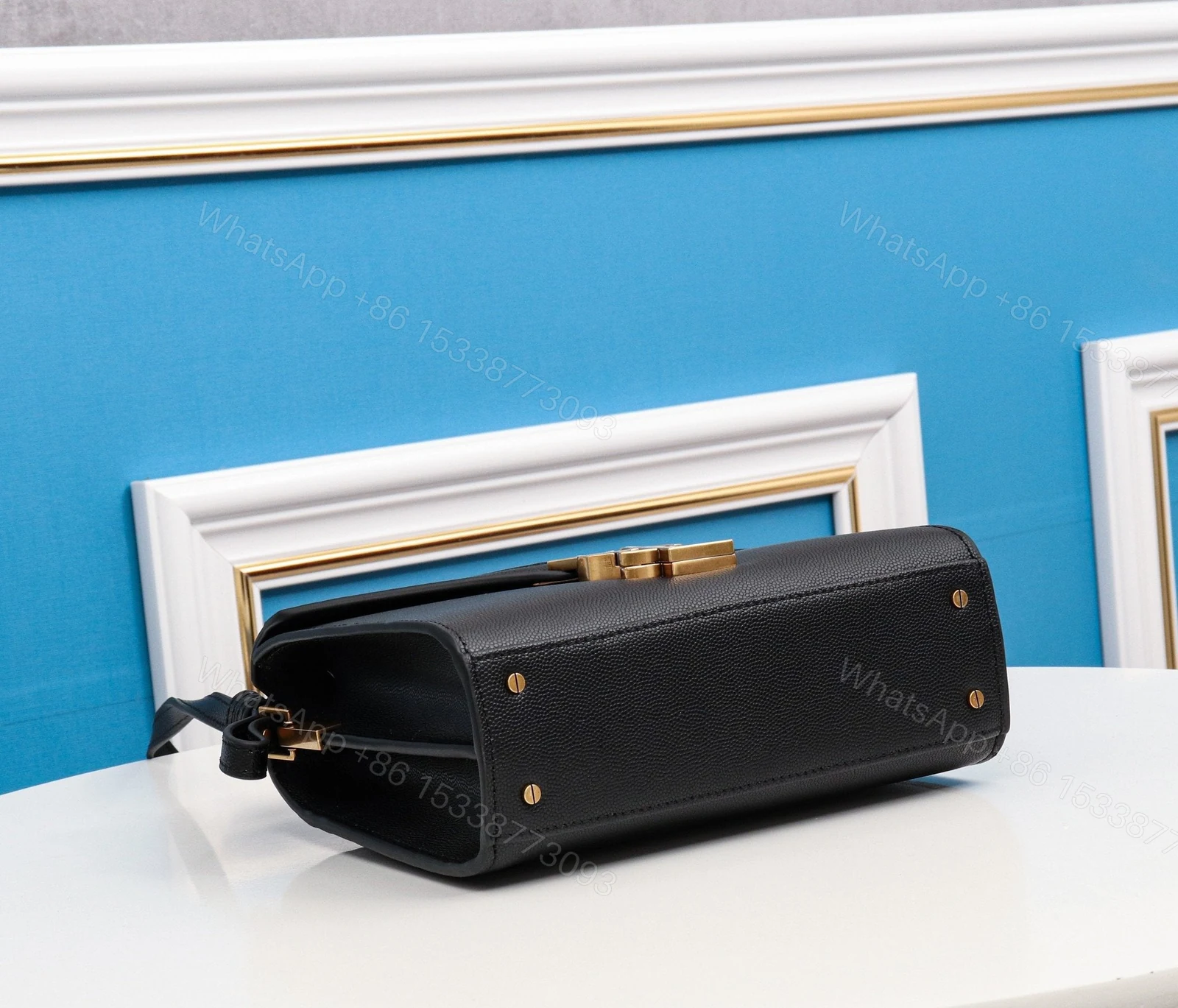 View 6 of Saint Laurent (YSL) Cassandre Mini Top Handle