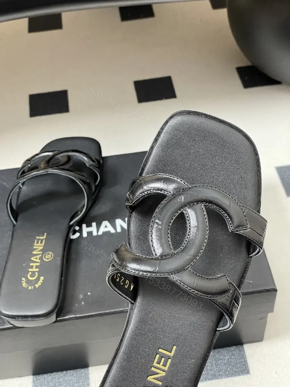 View 7 of Chic Leather Sandals: Minimalist, Cushioned, Black, Unisex Slips-ons
