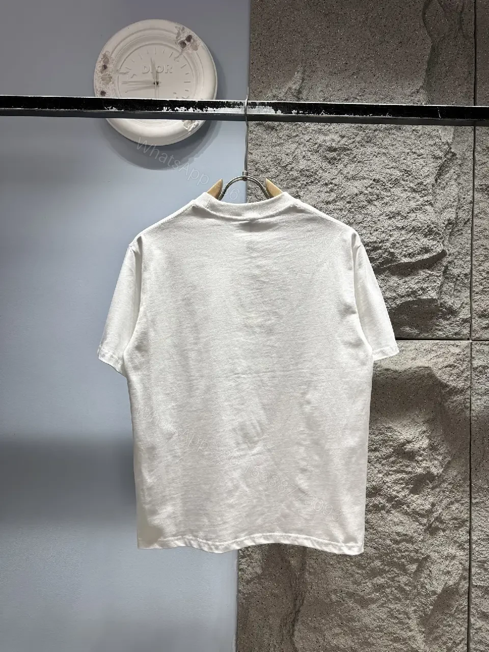 View 5 of White Cotton Crest Tee: Modern Luxury, Relaxed Fit