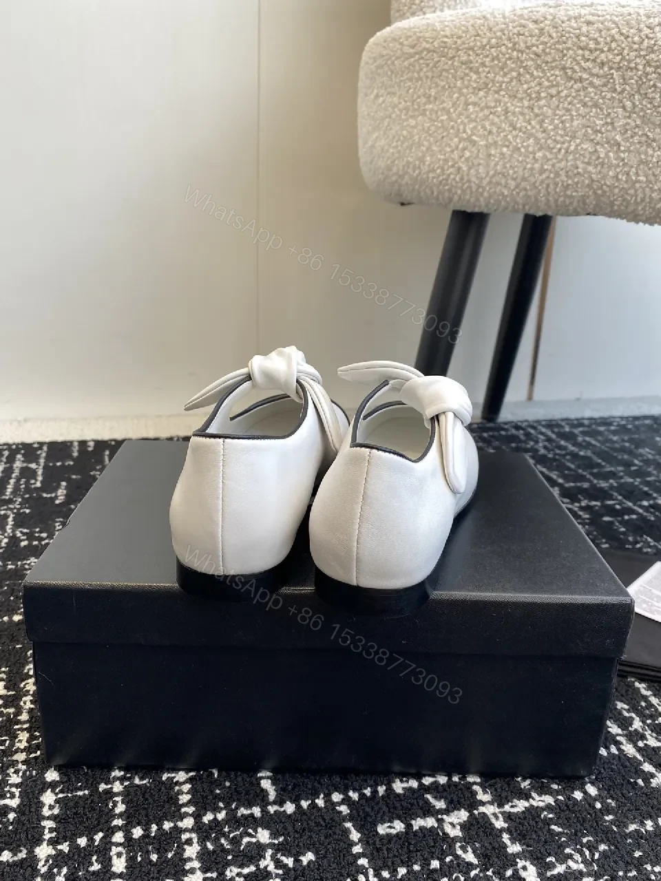 View 2 of Two-Tone Knot Ballet Flats - Comfort Luxe Everydaywear