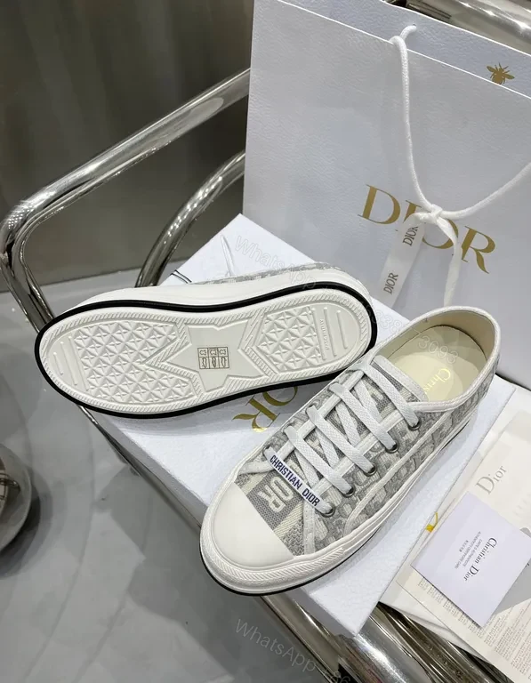 View 5 of Gray Micro-Patterned Dior Sneakers: Subtle Luxury Comfort