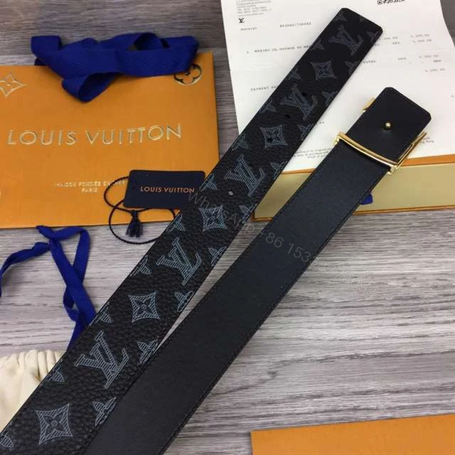 View 3 of LOUIS VUITTON INITIALES 40MM REVERSIBLE MONOGRAM CANVAS BELT – B102