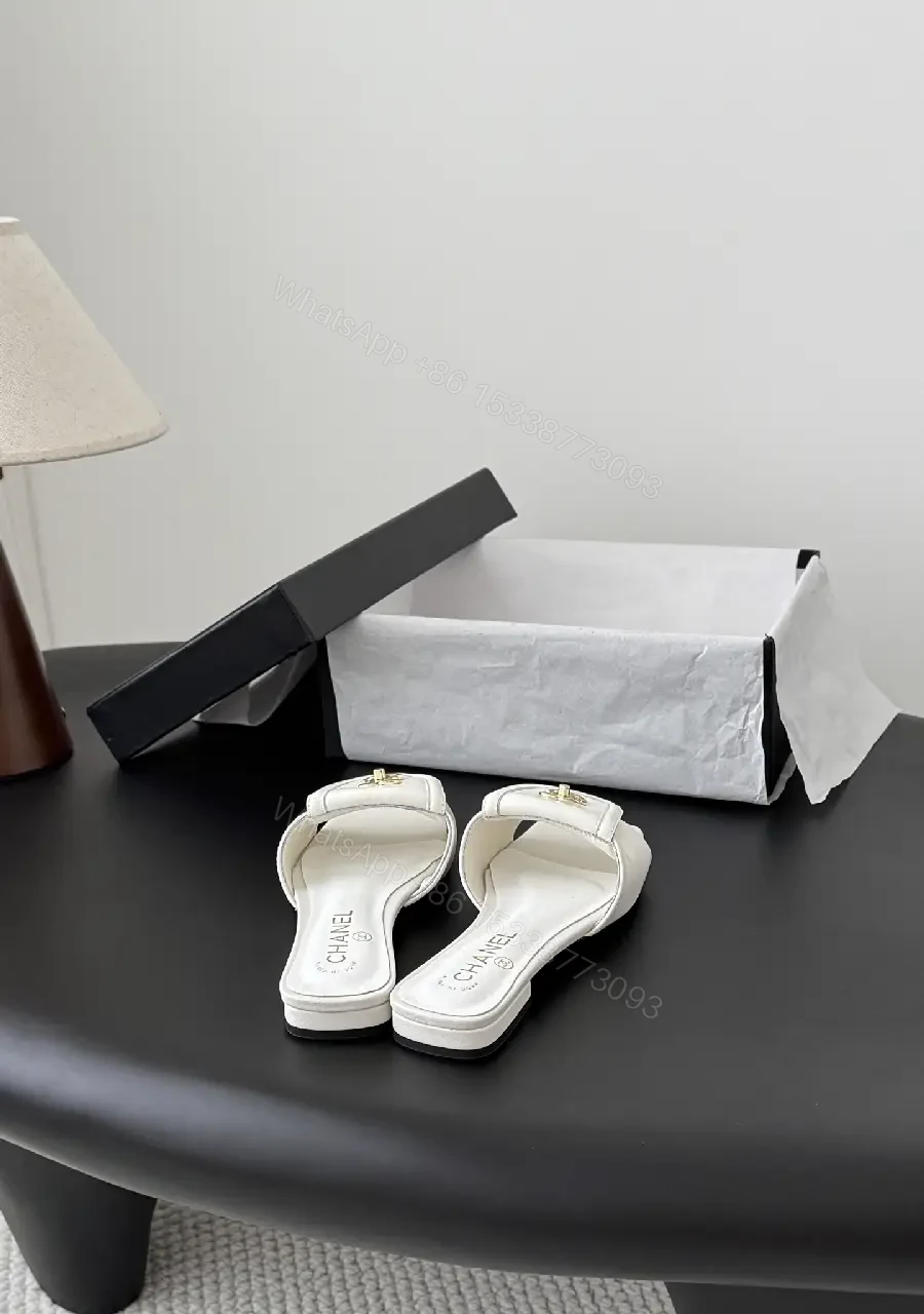 View 9 of White Leather Mule, Minimalist Style, Cushioned Comfort, Square Toe Slide