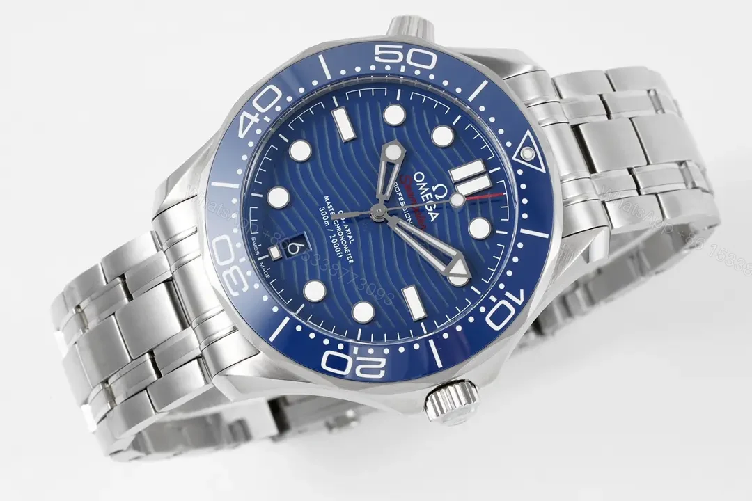 View 6 of Omega Seamaster 300M Blue Dial Ceramic Bezel Stainless Steel Watch 42MM