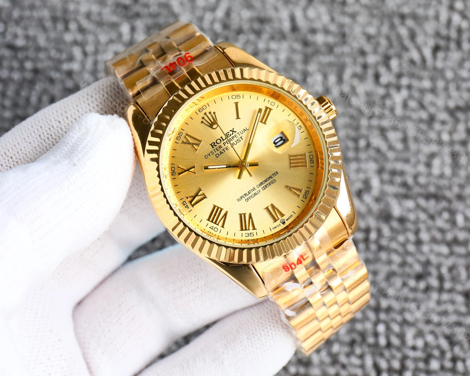 View 2 of Rolex Datejust Roman Numeral Dial Gold In Yellow 41Mm