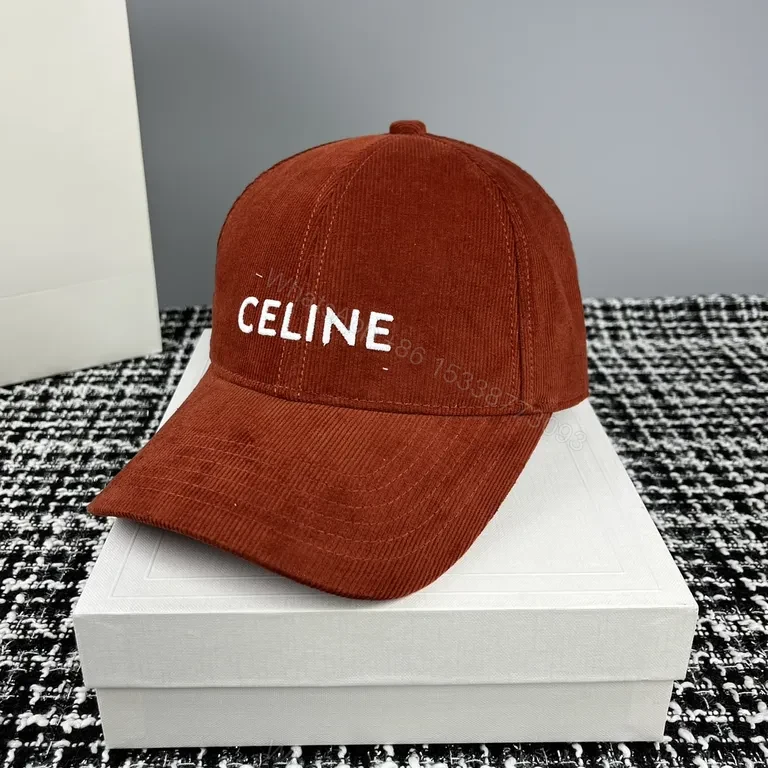 View 3 of Celine Corduroy-Crafted Cap: Minimalist Luxury Headwear