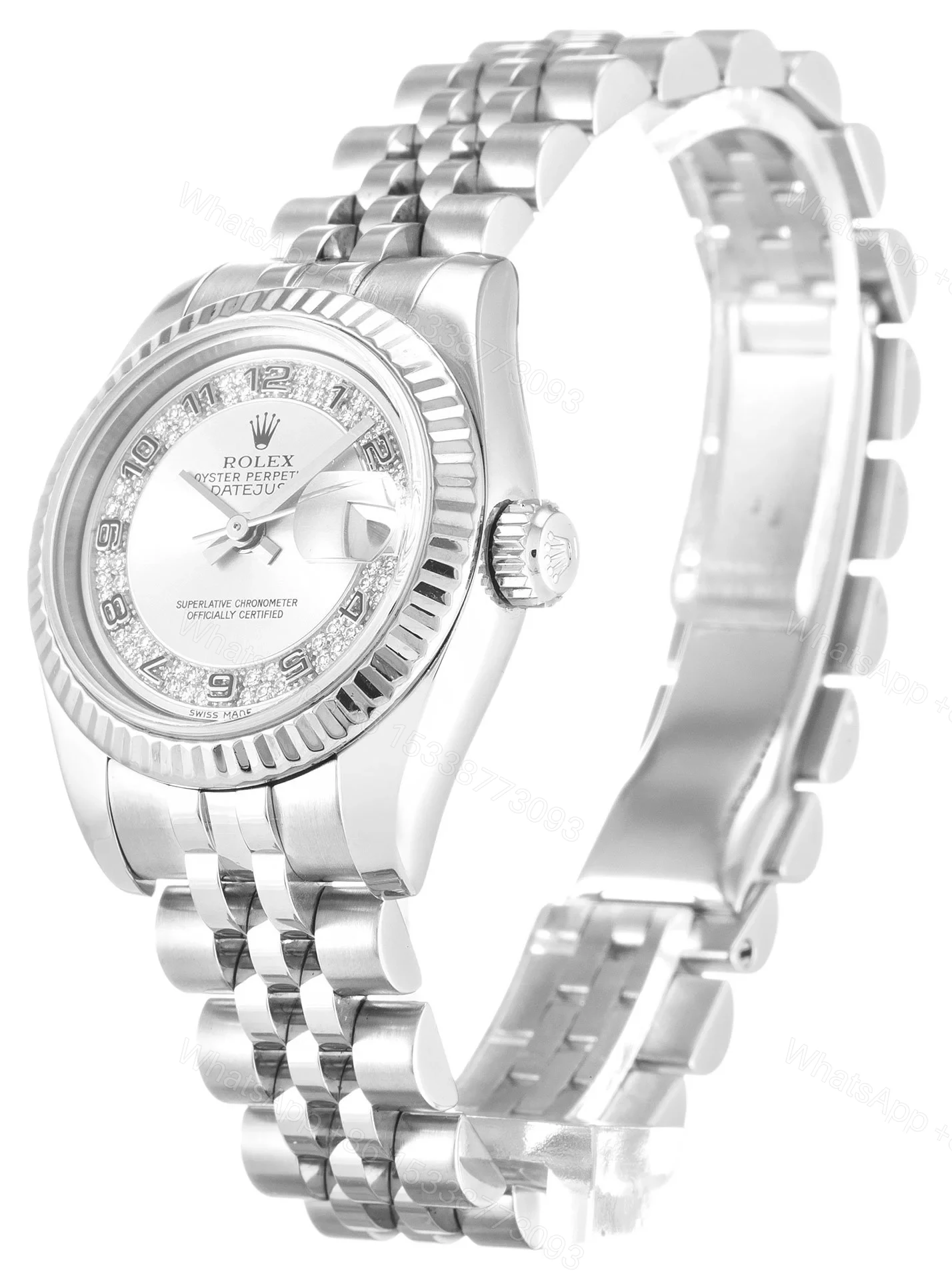 View 2 of Replica Rolex Lady-Datejust Silver Dial 179174 26 mm