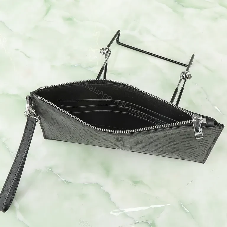 View 8 of Dior Black Coated Canvas Clutch â€” Minimal Luxury, All-Day Ready