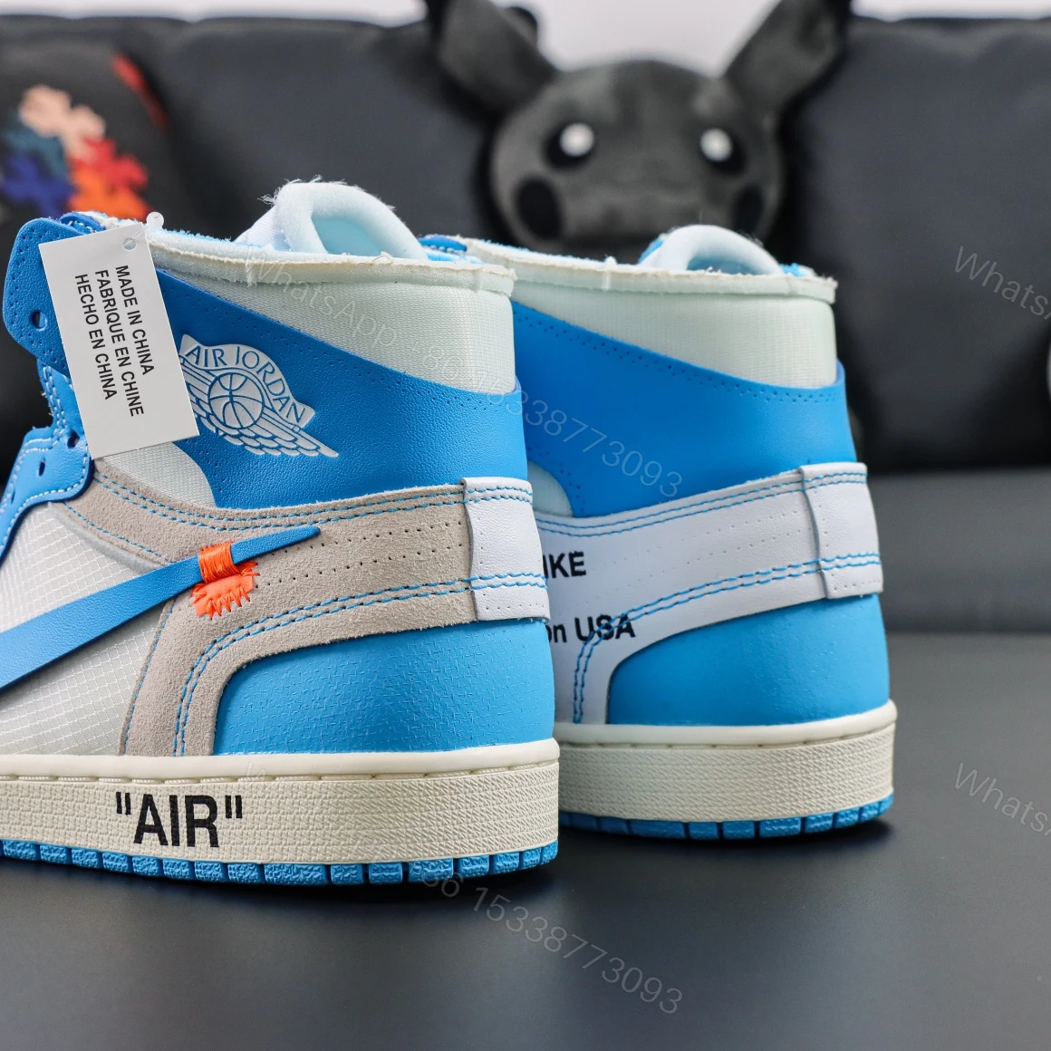 View 6 of Off-White × Air Jordan 1 Retro High OG UNC Reps