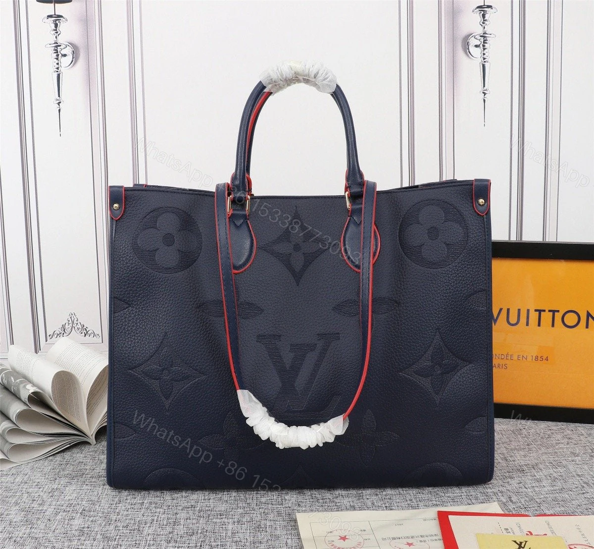 Louis Vuitton On The Go Giant Tote Navy Blue — view 1