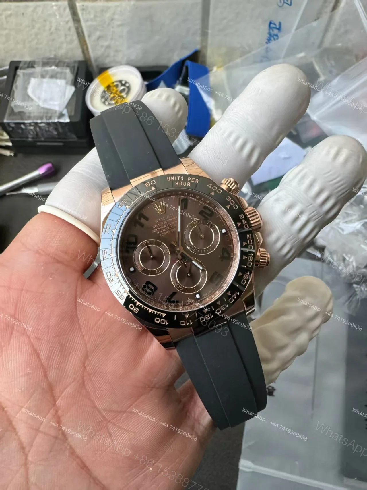 View 4 of Rolex Daytona Super Clone M116515LN-0015 Rose Gold Chocolate Dial 4130 Movement