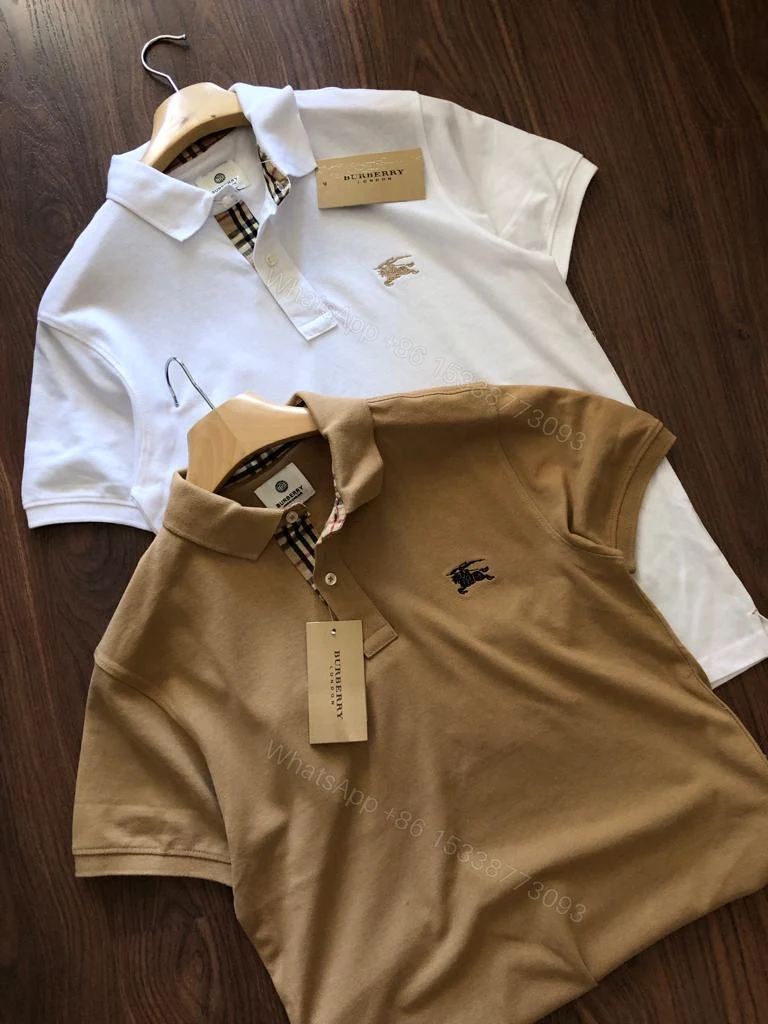 View 2 of FIRST COPY BURBERRY PREMIUM COTTON LYCRA POLOS
