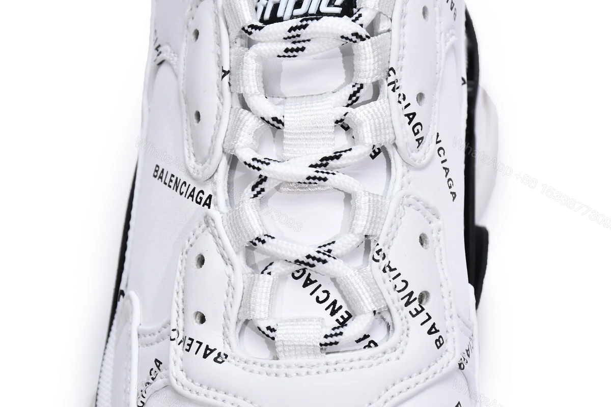 View 5 of Balenciaga Triple S Letter White Rose Red 524039 W2FA4 9155