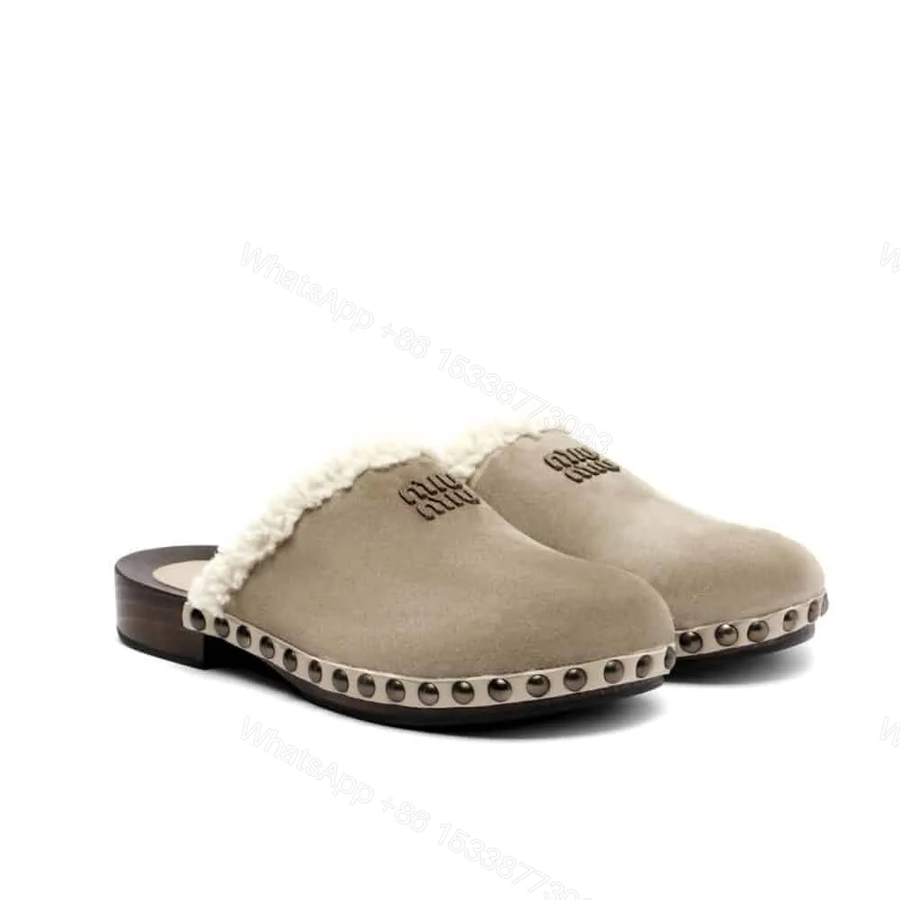 View 10 of MIUMIU SUEDE CLOGS BEIGE