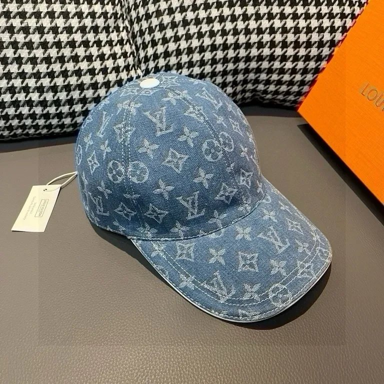 View 8 of Denim Monogram LV-Inspired Cap: Casual Luxury Baseball Hat