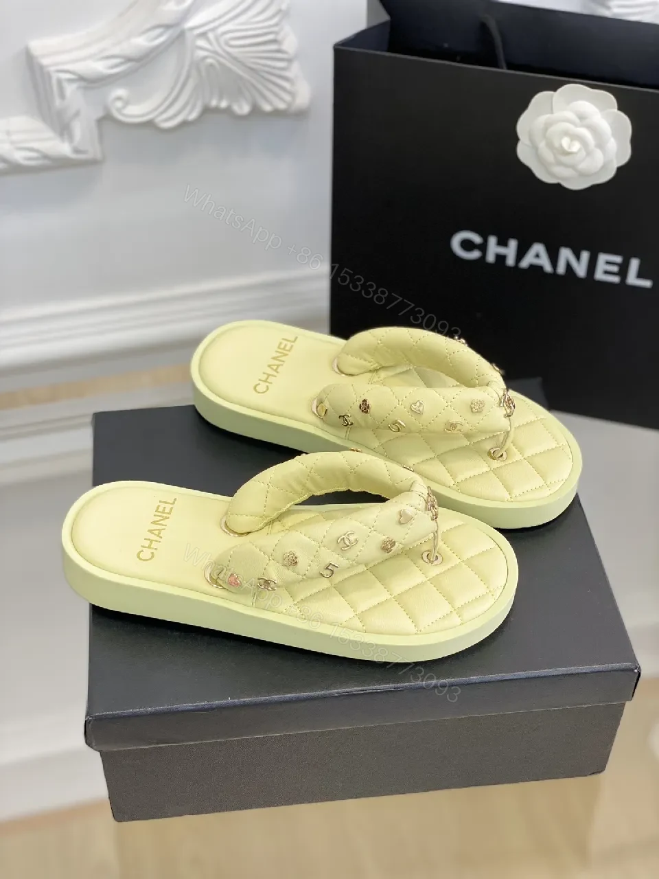 View 9 of Pastel Quilted Slider Sandals – Luxury Comfort Footbed