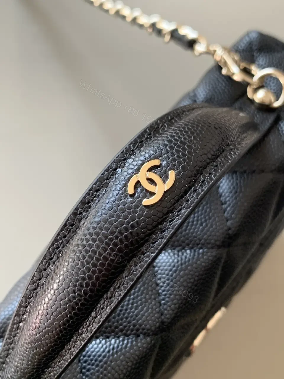 View 2 of Quilted Black Leather Shoulder Bag — Compact Luxury Day-to-Night